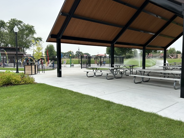 The splash pad at Lil's Park in Bradley IL is one of the newest splash pads to open near 315 Sports Park.