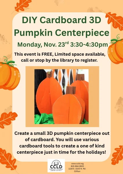 DIY Cardboard 3D Pumpkin Centerpiece