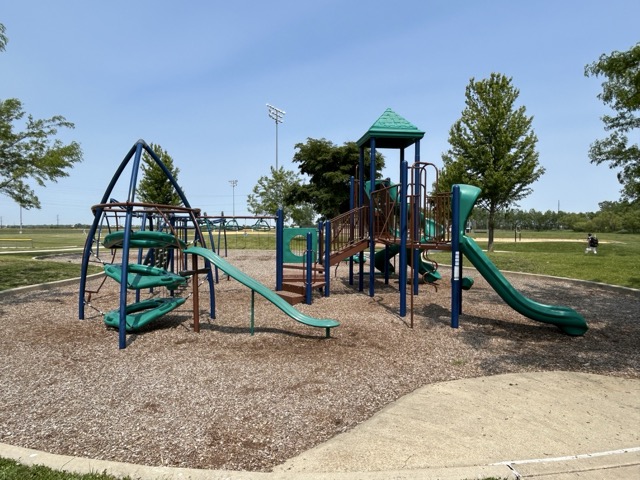 The playground at Diamond Point Park, between Bourbonnais and Manteno, Illinois.