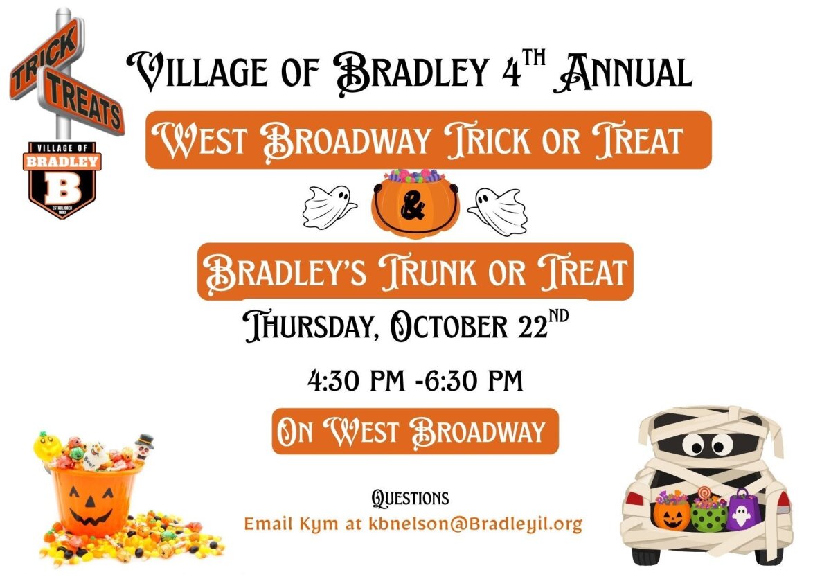 Village of Bradley's Trunk or Treat on Cleveland and W. Broadway