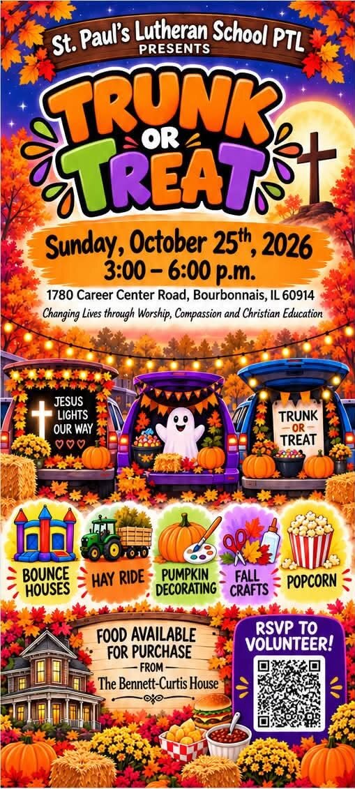 Trunk or Treat @ St. Paul's Lutheran School Bourbonnais